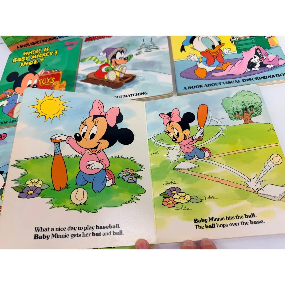 Vintage Disney Babies Weekly Reader Board Books Lot of 10 Mickey Minnie Donald